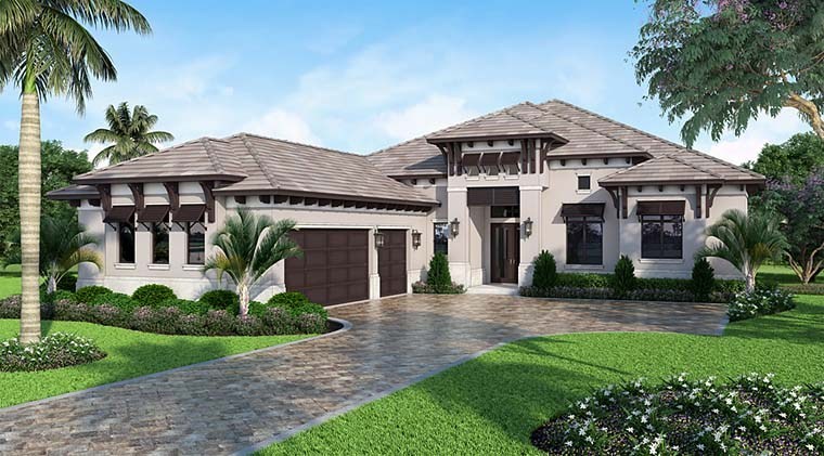 4 Bedroom Mediterranean Style House Plan With Interior Pictures Detail Plans 5115